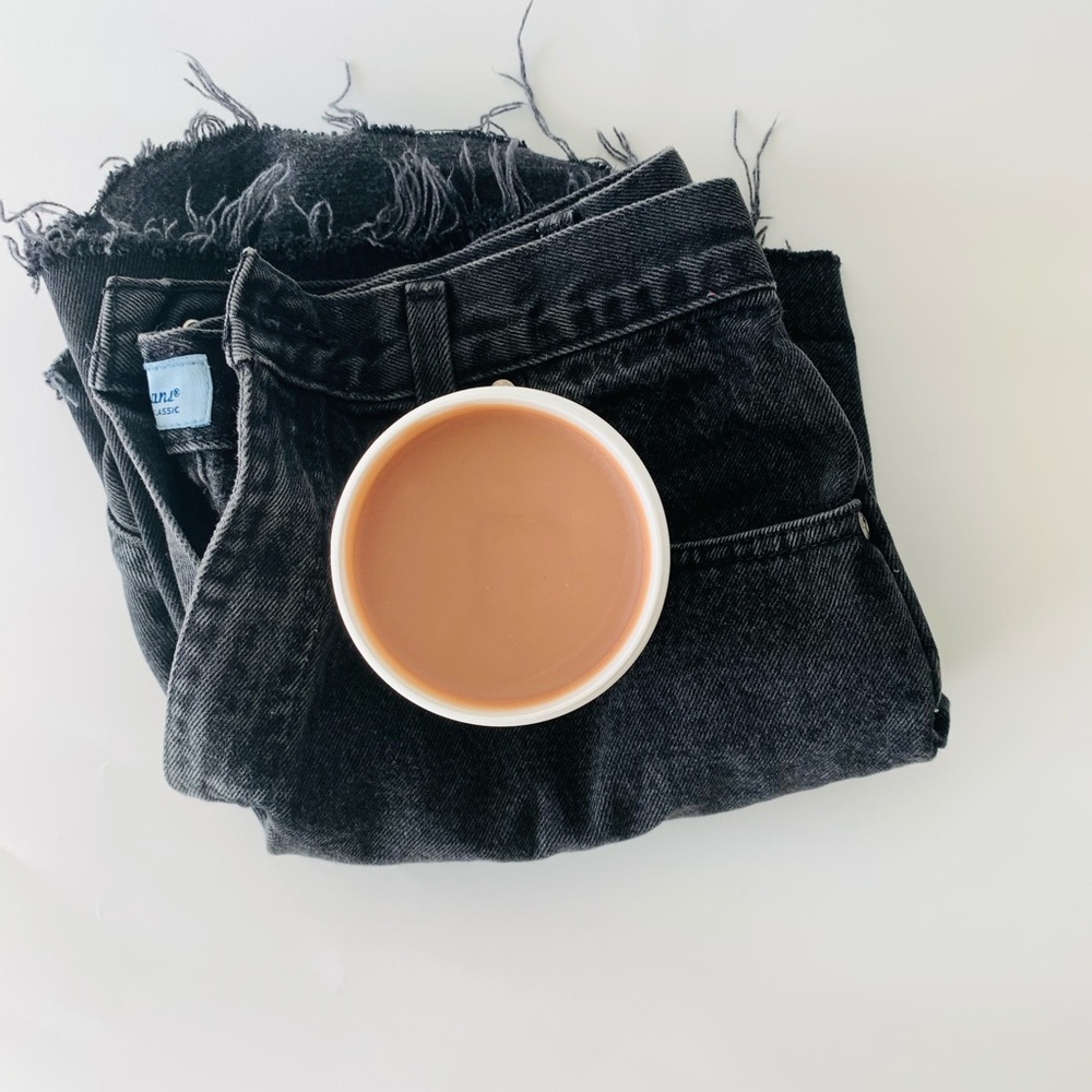 USED jeans shorts with NEW Cocoa Butter Formula